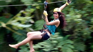 Waterfall Trek, Jungle Safari Zipline and Mudpool Hotspring Tour